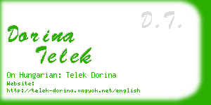 dorina telek business card